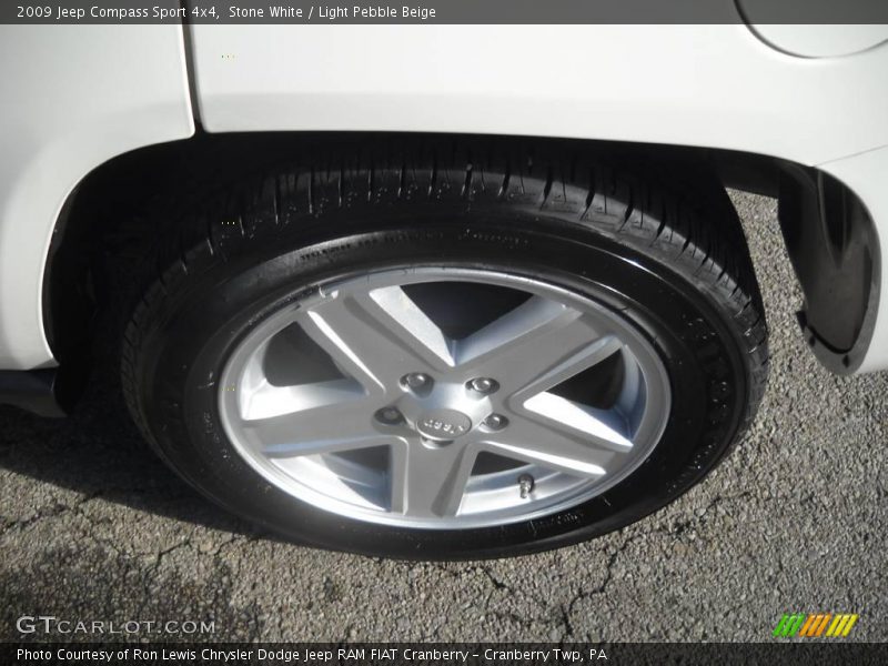 Stone White / Light Pebble Beige 2009 Jeep Compass Sport 4x4