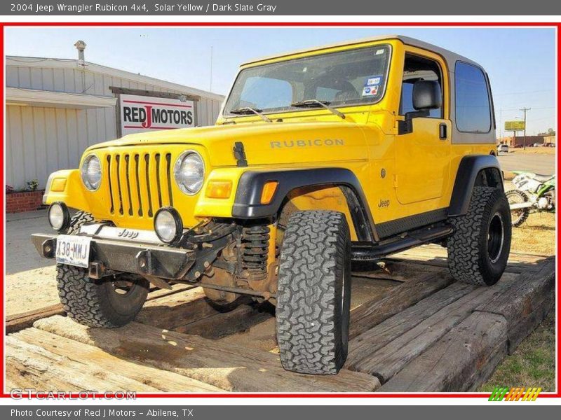 Solar Yellow / Dark Slate Gray 2004 Jeep Wrangler Rubicon 4x4