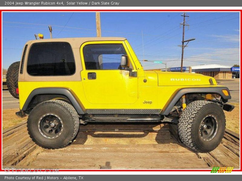 Solar Yellow / Dark Slate Gray 2004 Jeep Wrangler Rubicon 4x4