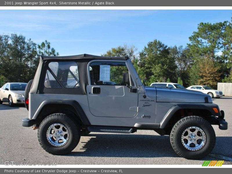 Silverstone Metallic / Agate Black 2001 Jeep Wrangler Sport 4x4