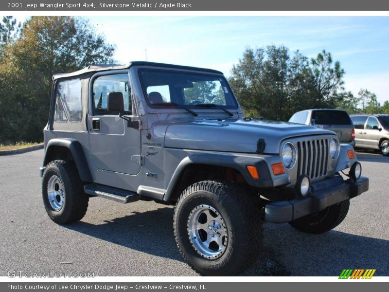 Silverstone Metallic / Agate Black 2001 Jeep Wrangler Sport 4x4