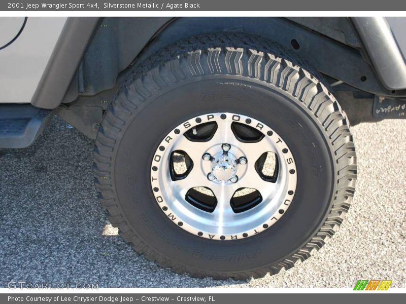 Silverstone Metallic / Agate Black 2001 Jeep Wrangler Sport 4x4