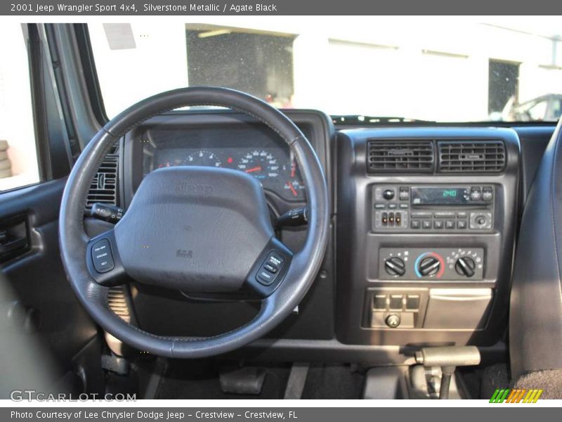 Silverstone Metallic / Agate Black 2001 Jeep Wrangler Sport 4x4