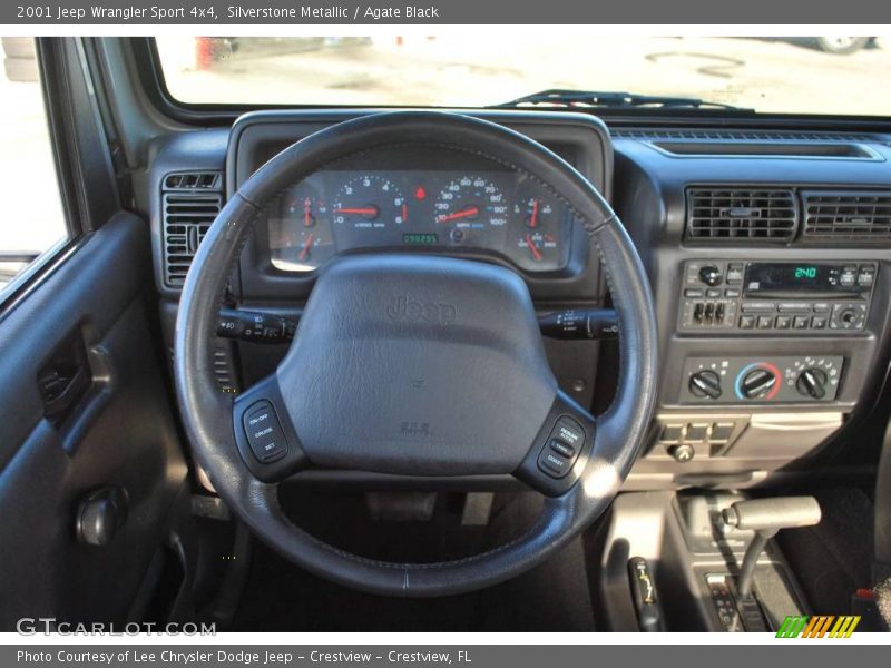 Silverstone Metallic / Agate Black 2001 Jeep Wrangler Sport 4x4