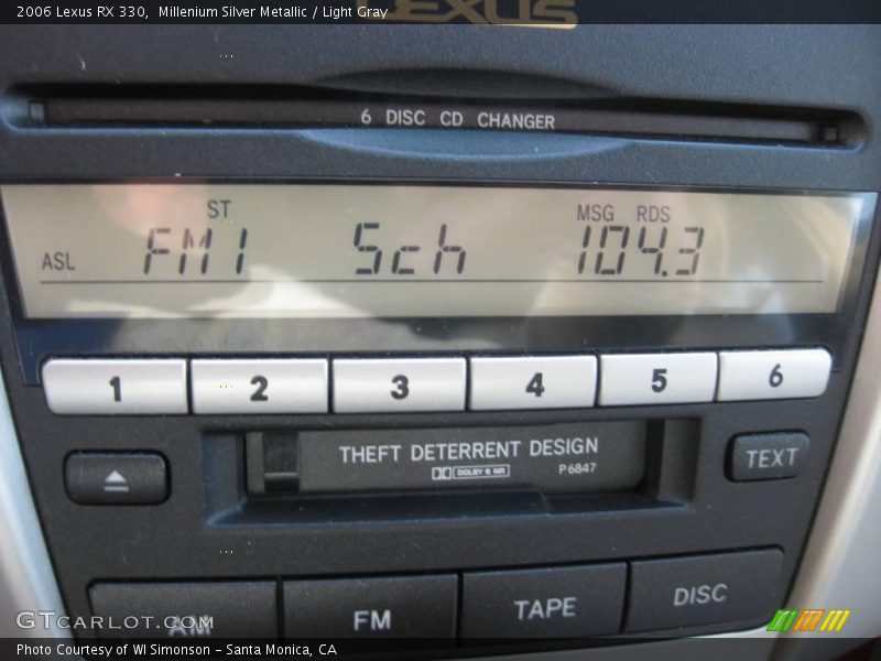 Millenium Silver Metallic / Light Gray 2006 Lexus RX 330