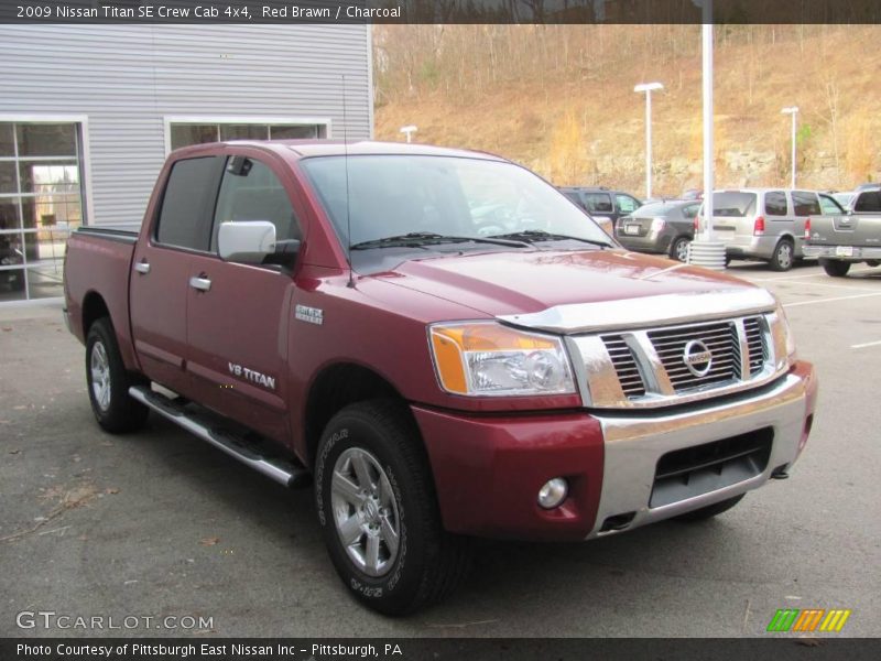 Red Brawn / Charcoal 2009 Nissan Titan SE Crew Cab 4x4