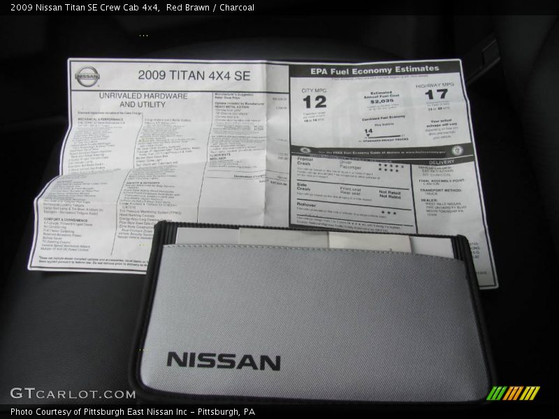 Red Brawn / Charcoal 2009 Nissan Titan SE Crew Cab 4x4