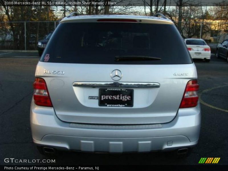 Iridium Silver Metallic / Black 2008 Mercedes-Benz ML 550 4Matic