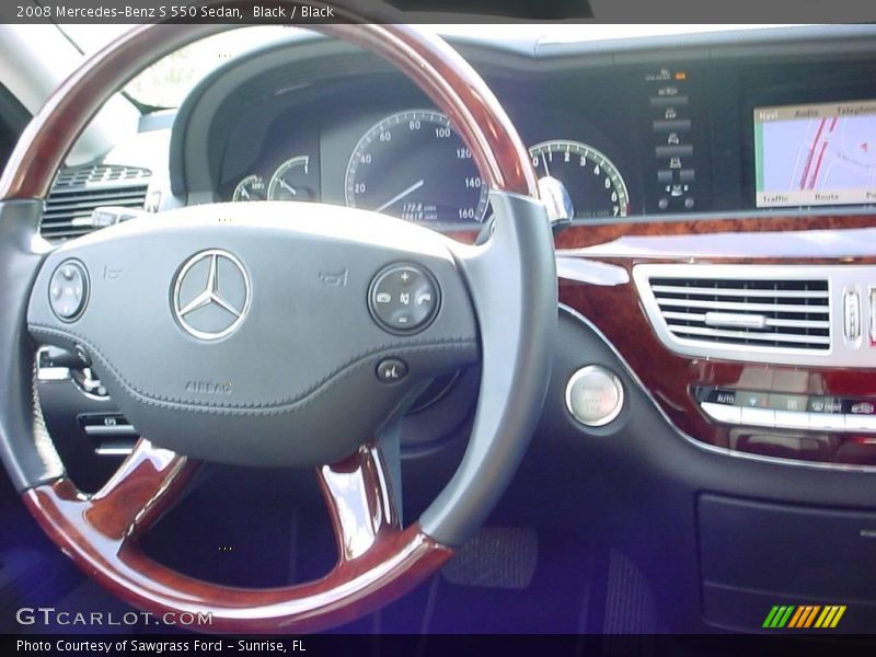 Black / Black 2008 Mercedes-Benz S 550 Sedan