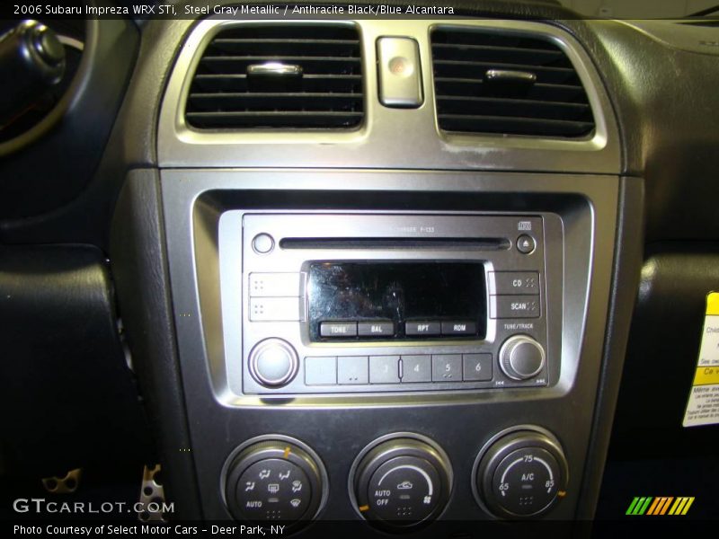 Steel Gray Metallic / Anthracite Black/Blue Alcantara 2006 Subaru Impreza WRX STi