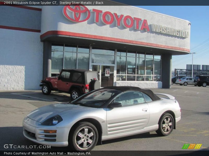Sterling Silver Metallic / Black 2001 Mitsubishi Eclipse Spyder GT