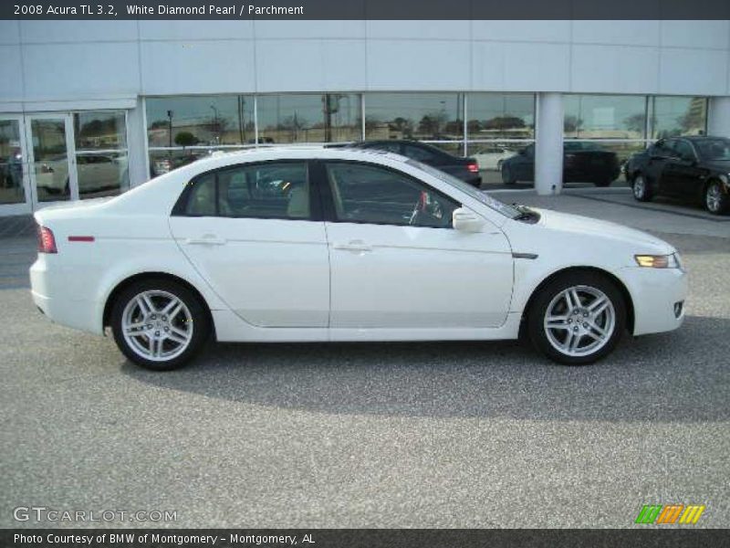 White Diamond Pearl / Parchment 2008 Acura TL 3.2