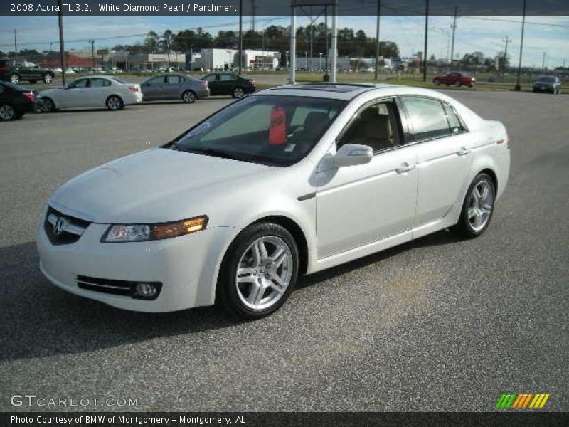 White Diamond Pearl / Parchment 2008 Acura TL 3.2