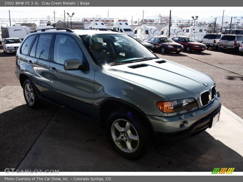 Gray Green Metallic / Beige 2002 BMW X5 3.0i