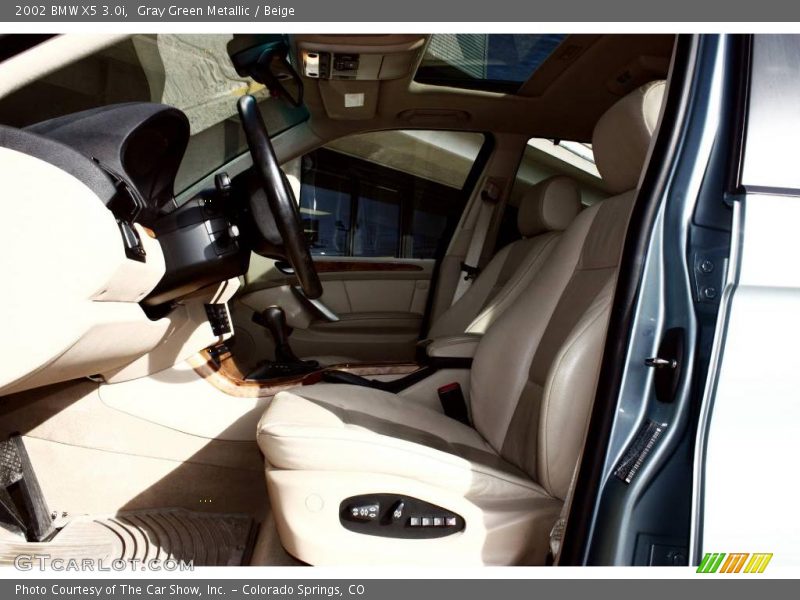 Gray Green Metallic / Beige 2002 BMW X5 3.0i