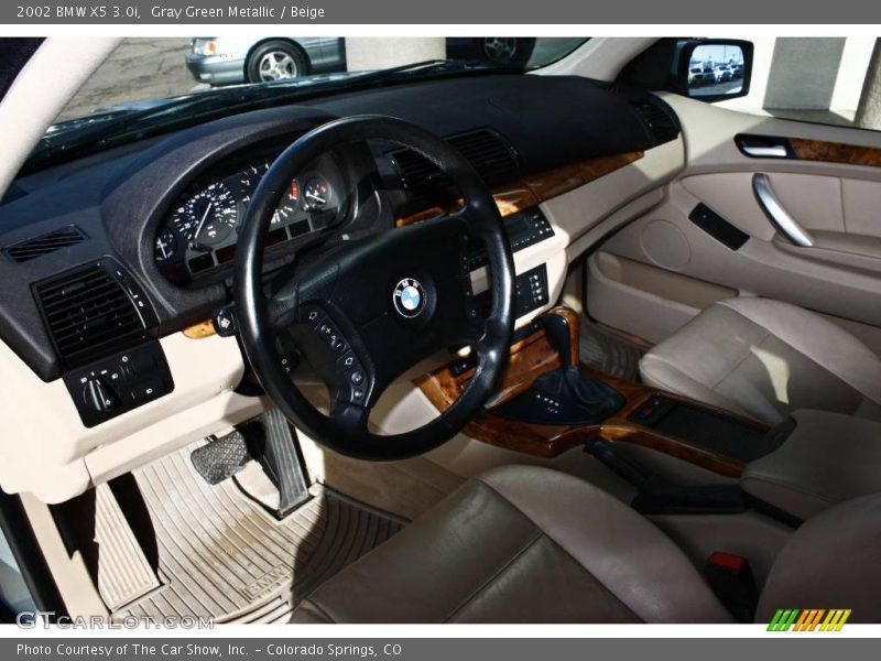 Gray Green Metallic / Beige 2002 BMW X5 3.0i