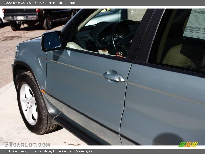 Gray Green Metallic / Beige 2002 BMW X5 3.0i