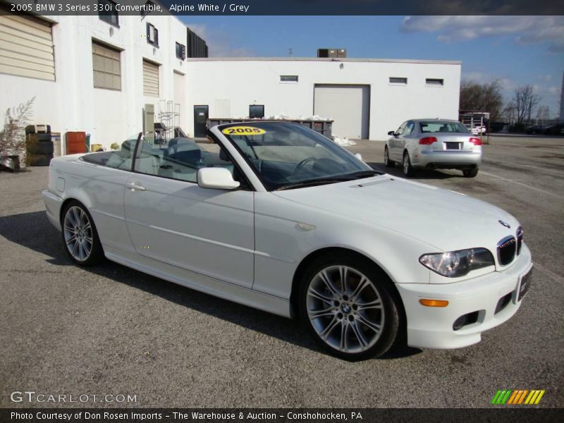 Alpine White / Grey 2005 BMW 3 Series 330i Convertible
