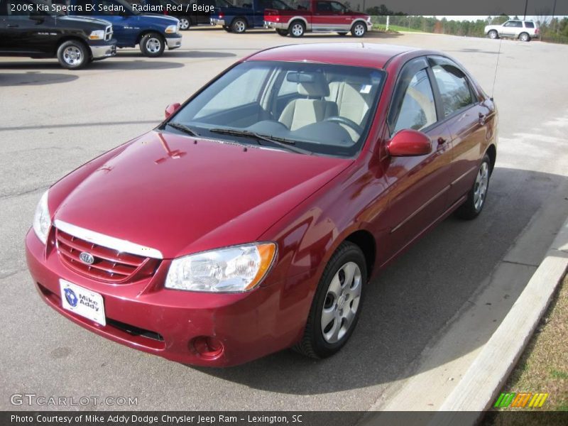 Radiant Red / Beige 2006 Kia Spectra EX Sedan