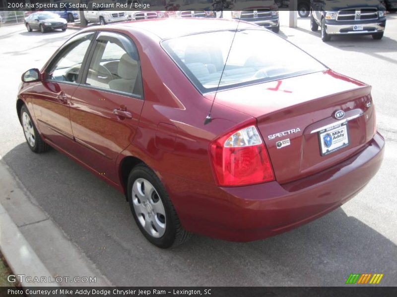 Radiant Red / Beige 2006 Kia Spectra EX Sedan