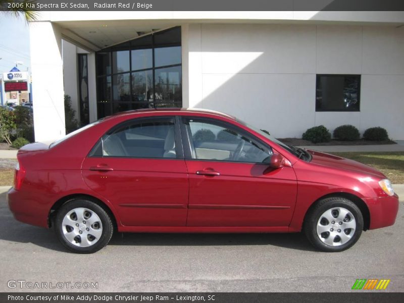 Radiant Red / Beige 2006 Kia Spectra EX Sedan