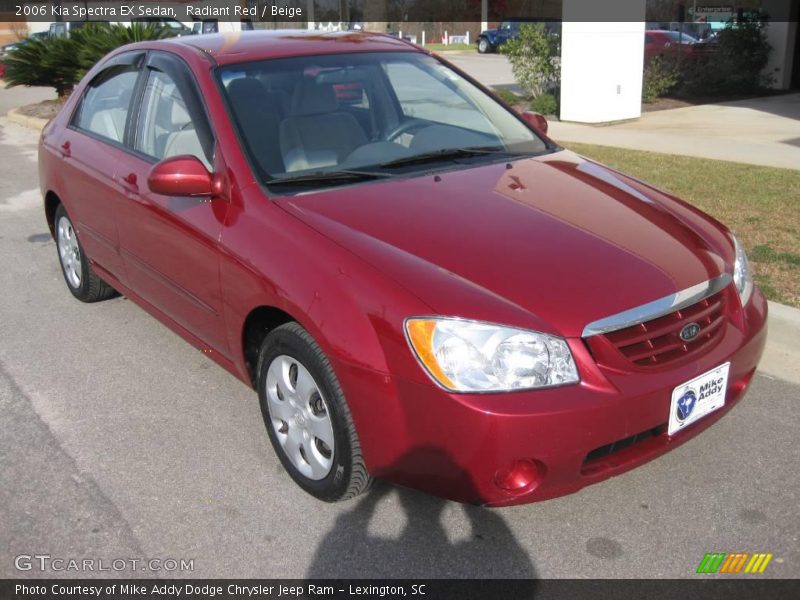 Radiant Red / Beige 2006 Kia Spectra EX Sedan