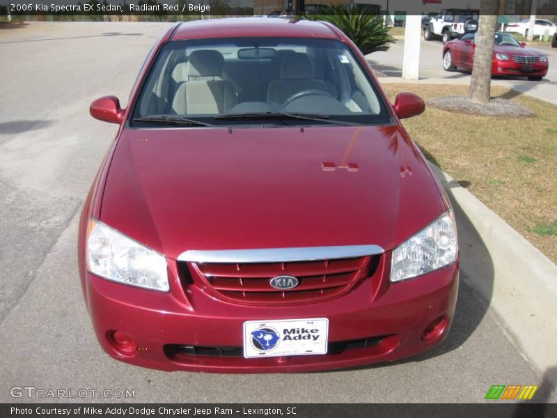 Radiant Red / Beige 2006 Kia Spectra EX Sedan