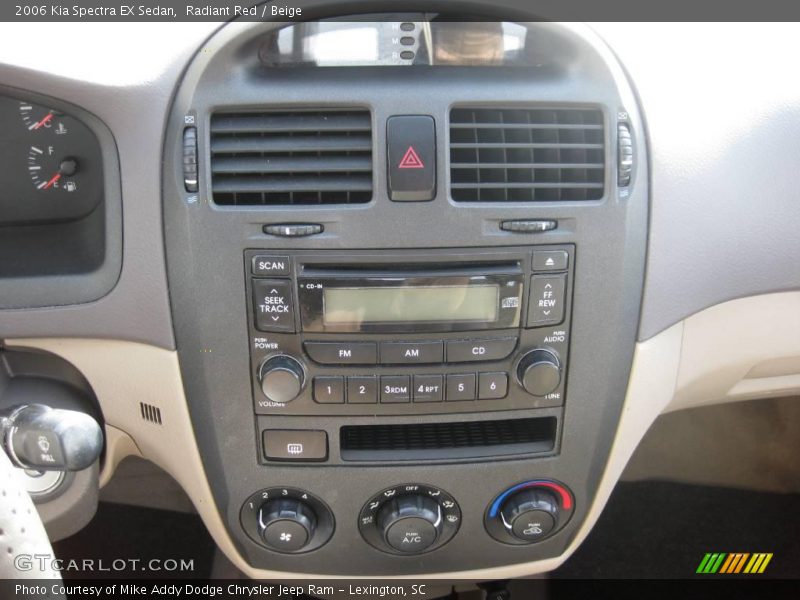 Radiant Red / Beige 2006 Kia Spectra EX Sedan