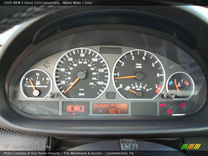 Alpine White / Grey 2005 BMW 3 Series 330i Convertible