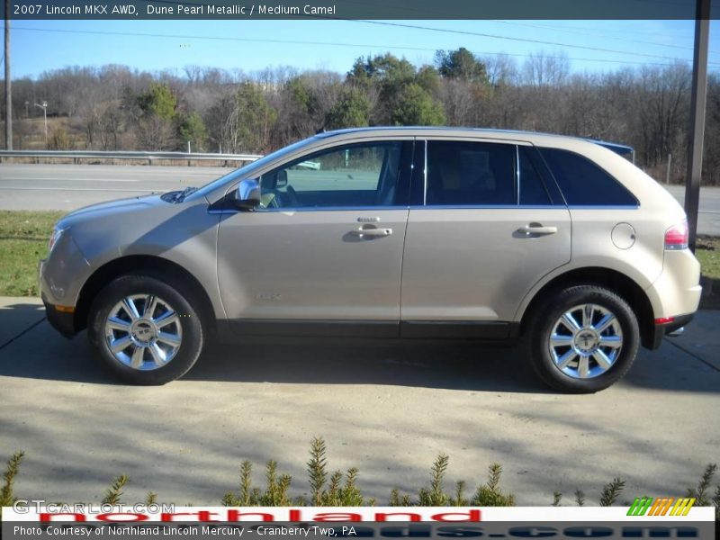 Dune Pearl Metallic / Medium Camel 2007 Lincoln MKX AWD