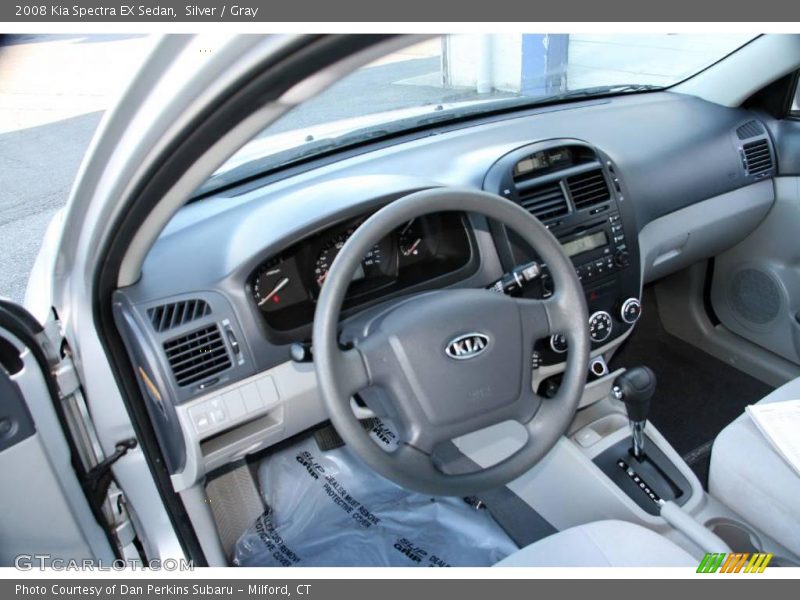 Silver / Gray 2008 Kia Spectra EX Sedan