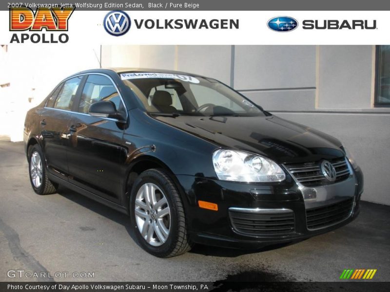 Black / Pure Beige 2007 Volkswagen Jetta Wolfsburg Edition Sedan