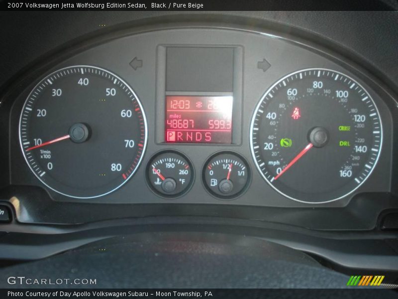 Black / Pure Beige 2007 Volkswagen Jetta Wolfsburg Edition Sedan