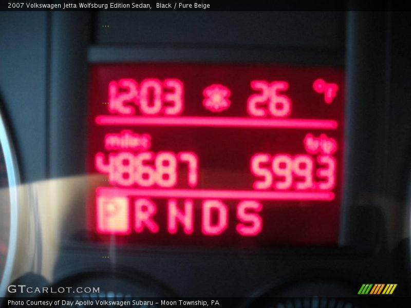 Black / Pure Beige 2007 Volkswagen Jetta Wolfsburg Edition Sedan