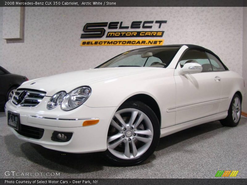 Arctic White / Stone 2008 Mercedes-Benz CLK 350 Cabriolet