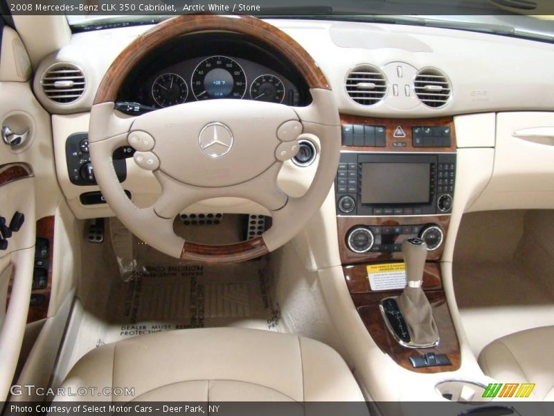 Arctic White / Stone 2008 Mercedes-Benz CLK 350 Cabriolet