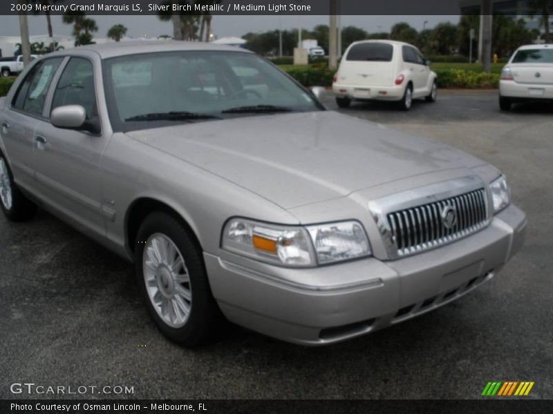Silver Birch Metallic / Medium Light Stone 2009 Mercury Grand Marquis LS