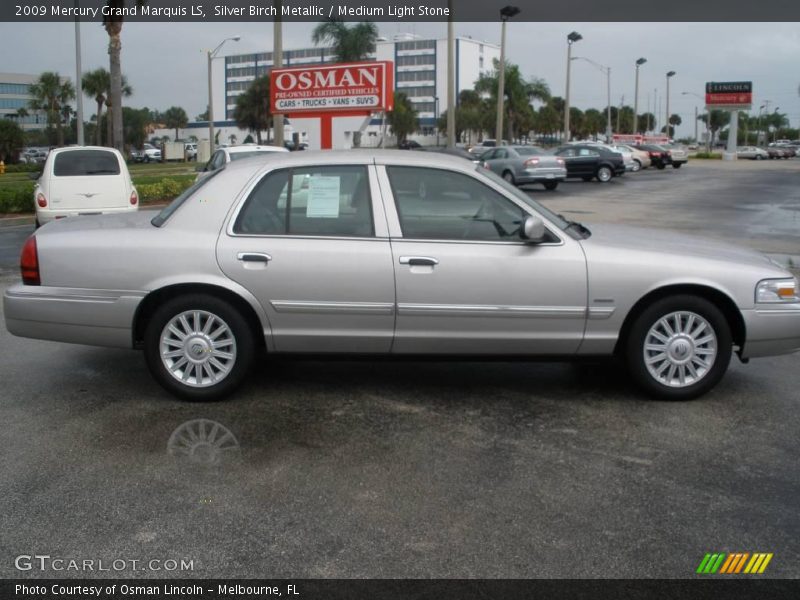 Silver Birch Metallic / Medium Light Stone 2009 Mercury Grand Marquis LS