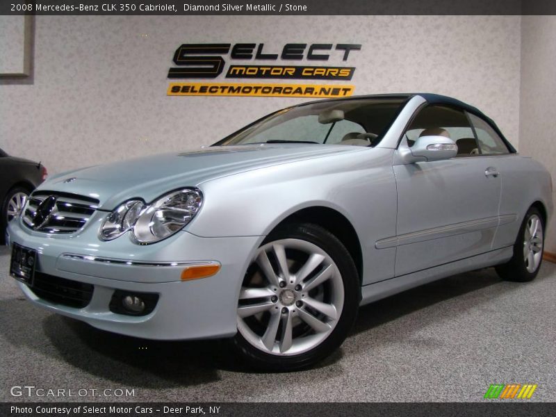 Diamond Silver Metallic / Stone 2008 Mercedes-Benz CLK 350 Cabriolet