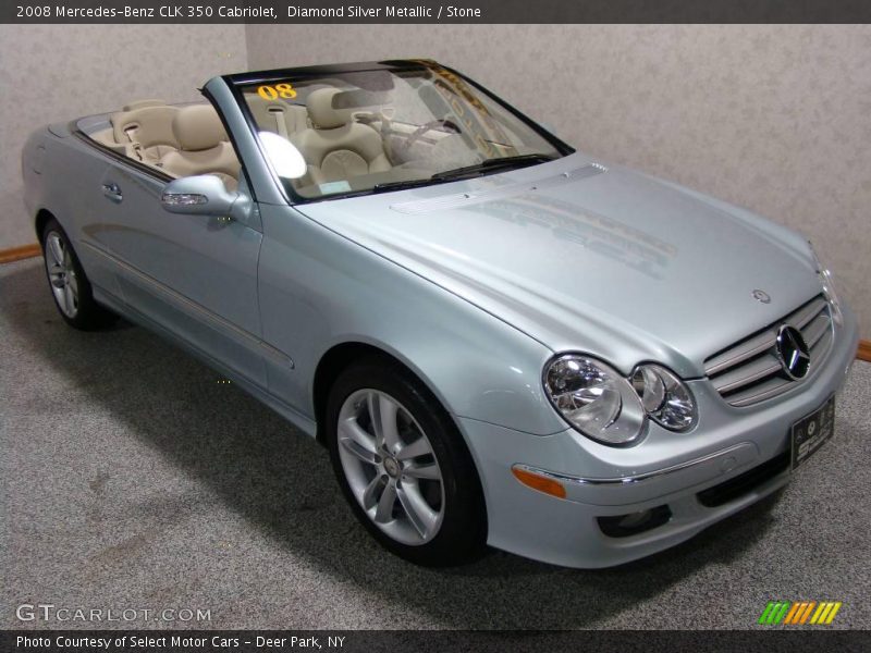 Diamond Silver Metallic / Stone 2008 Mercedes-Benz CLK 350 Cabriolet