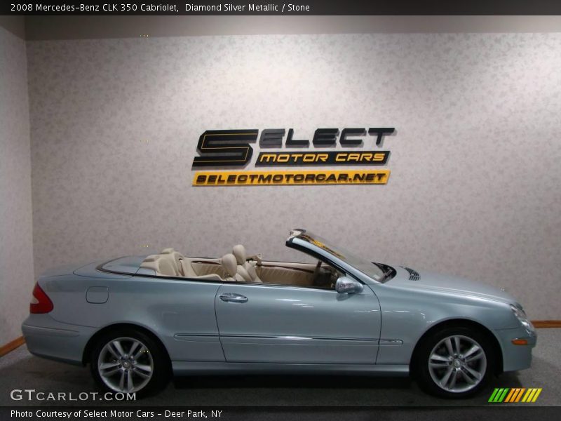 Diamond Silver Metallic / Stone 2008 Mercedes-Benz CLK 350 Cabriolet