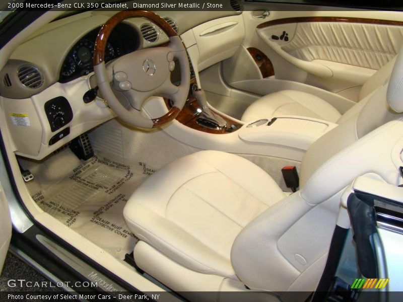 Diamond Silver Metallic / Stone 2008 Mercedes-Benz CLK 350 Cabriolet