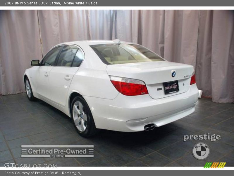 Alpine White / Beige 2007 BMW 5 Series 530xi Sedan