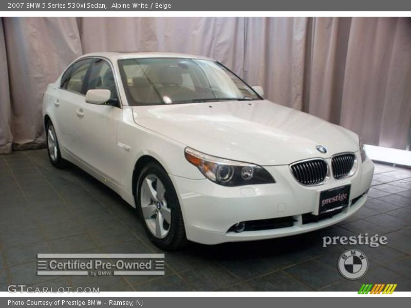 Alpine White / Beige 2007 BMW 5 Series 530xi Sedan