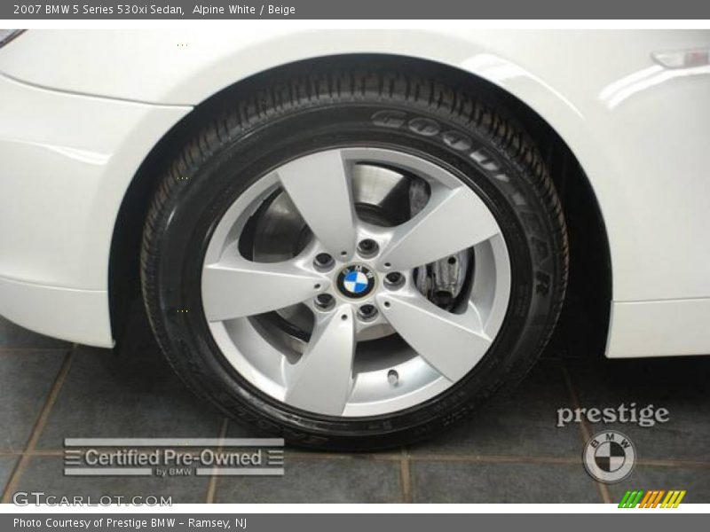 Alpine White / Beige 2007 BMW 5 Series 530xi Sedan