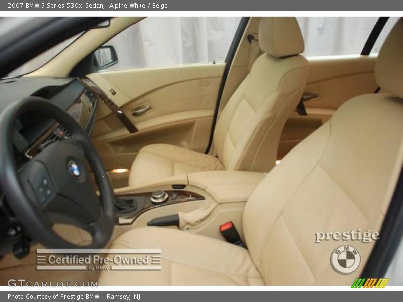 Alpine White / Beige 2007 BMW 5 Series 530xi Sedan
