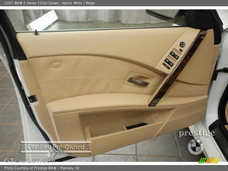 Alpine White / Beige 2007 BMW 5 Series 530xi Sedan