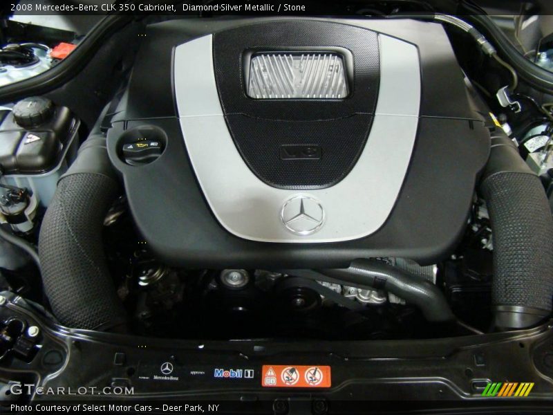 Diamond Silver Metallic / Stone 2008 Mercedes-Benz CLK 350 Cabriolet