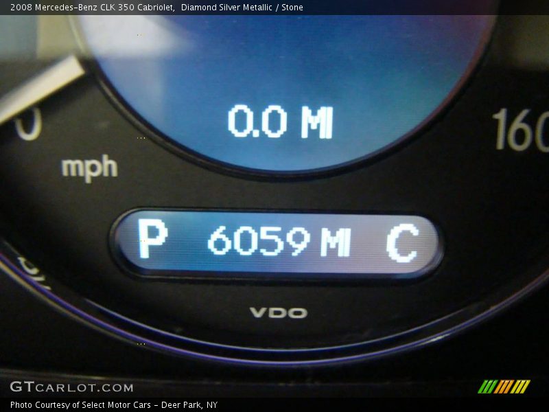Diamond Silver Metallic / Stone 2008 Mercedes-Benz CLK 350 Cabriolet