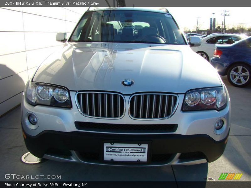 Titanium Silver Metallic / Grey 2007 BMW X3 3.0si